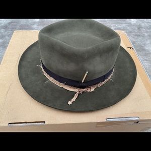 Nick Fouquet Topanga Canyon Green Fedora Size 59